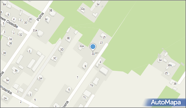 Włodzimierzów, Radosna, 11, mapa Włodzimierzów