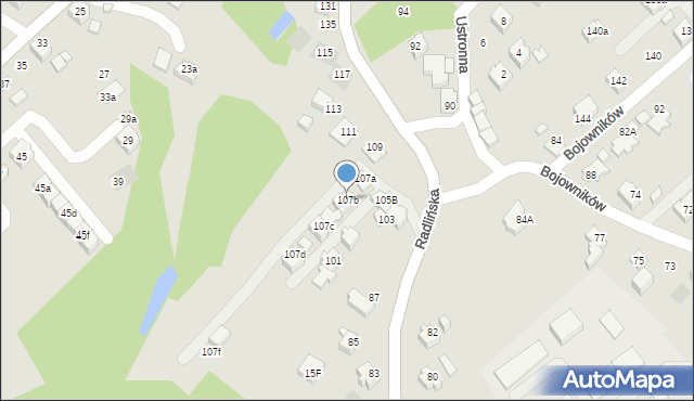 Wodzisław Śląski, Radlińska, 107b, mapa Wodzisławia Śląskiego