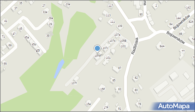 Wodzisław Śląski, Radlińska, 107d, mapa Wodzisławia Śląskiego