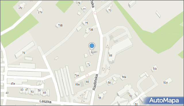 Wodzisław Śląski, Radlińska, 73, mapa Wodzisławia Śląskiego