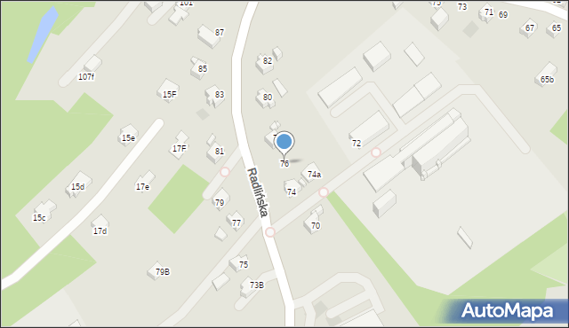 Wodzisław Śląski, Radlińska, 76, mapa Wodzisławia Śląskiego