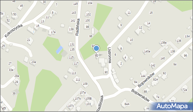 Wodzisław Śląski, Radlińska, 92, mapa Wodzisławia Śląskiego