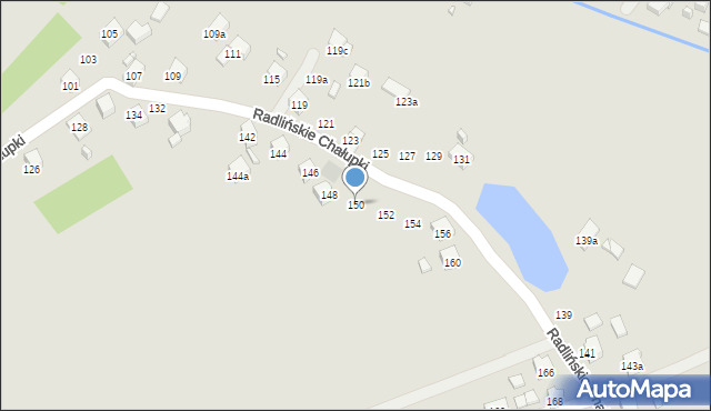 Wodzisław Śląski, Radlińskie Chałupki, 150, mapa Wodzisławia Śląskiego