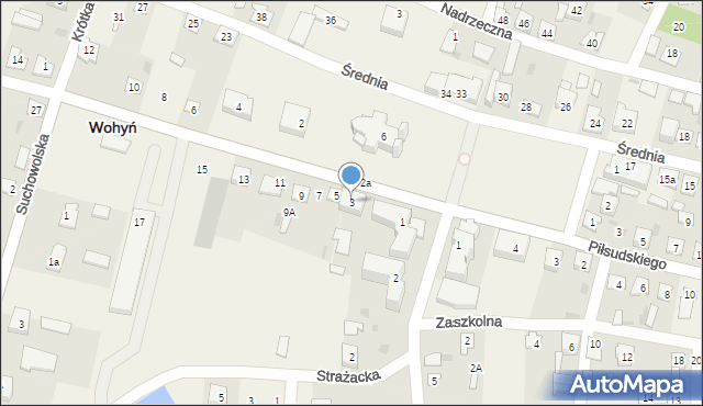 Wohyń, Radzyńska, 3, mapa Wohyń