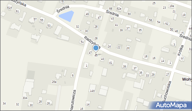 Wohyń, Radzyńska, 45, mapa Wohyń