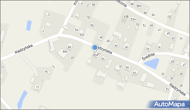 Wohyń, Radzyńska, 61A, mapa Wohyń