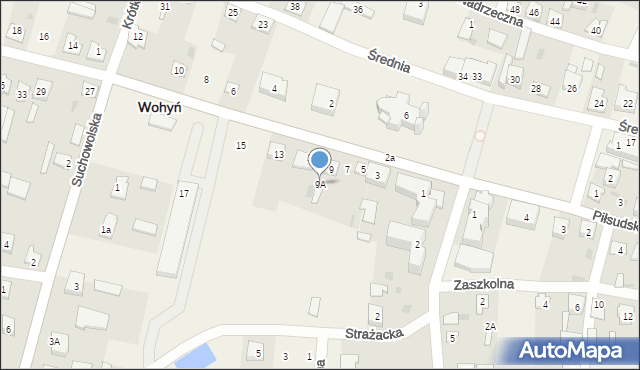 Wohyń, Radzyńska, 9A, mapa Wohyń