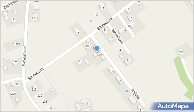 Wola Zachariaszowska, Rajska, 2, mapa Wola Zachariaszowska