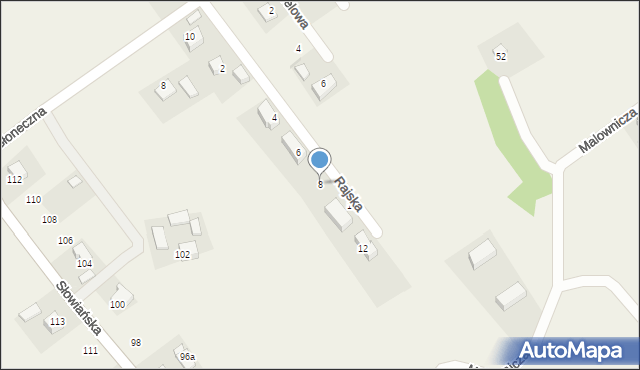 Wola Zachariaszowska, Rajska, 8, mapa Wola Zachariaszowska