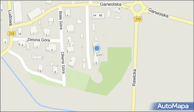 Wołów, Rawicka, 7, mapa Wołów