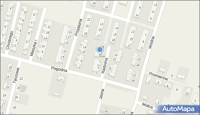 Wróblowice, Radosna, 9, mapa Wróblowice