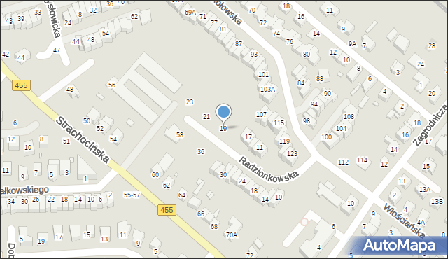Wrocław, Radzionkowska, 19, mapa Wrocławia