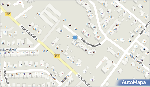 Wrocław, Radzionkowska, 32, mapa Wrocławia