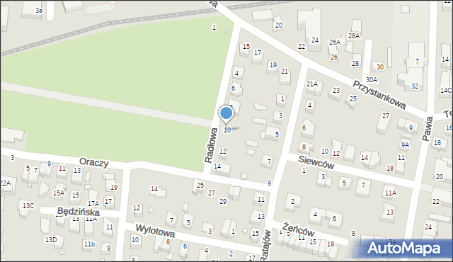 Wrocław, Radłowa, 10, mapa Wrocławia