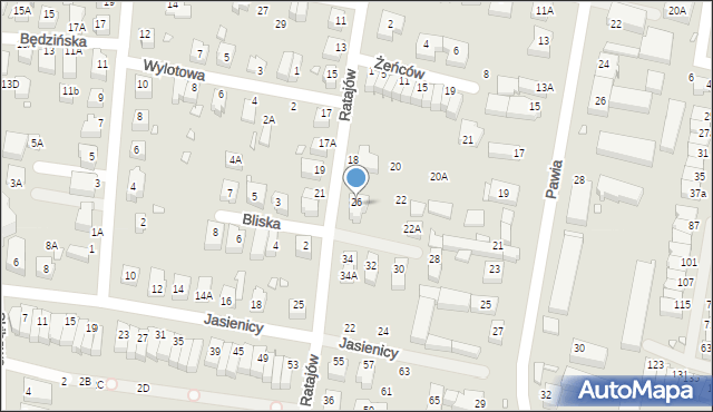 Wrocław, Ratajów, 26, mapa Wrocławia