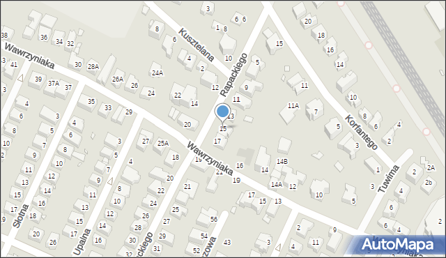 Wrocław, Rapackiego Mariana, 15, mapa Wrocławia