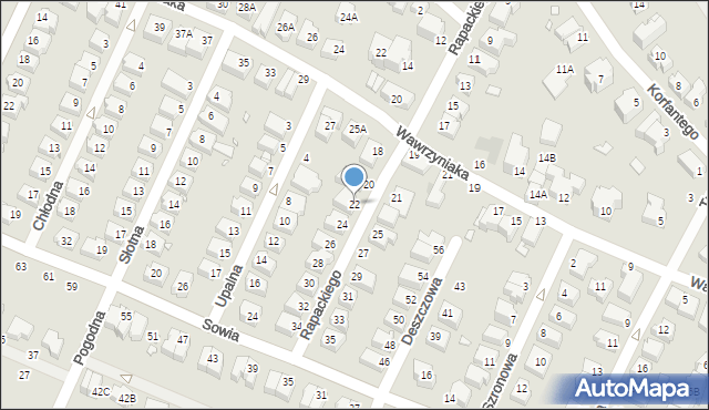 Wrocław, Rapackiego Mariana, 22, mapa Wrocławia