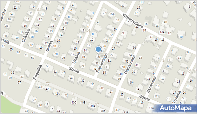 Wrocław, Rapackiego Mariana, 30, mapa Wrocławia