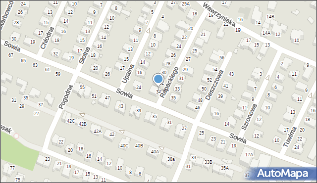 Wrocław, Rapackiego Mariana, 34, mapa Wrocławia
