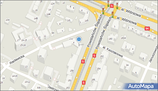 Wrocław, Racławicka, 2, mapa Wrocławia