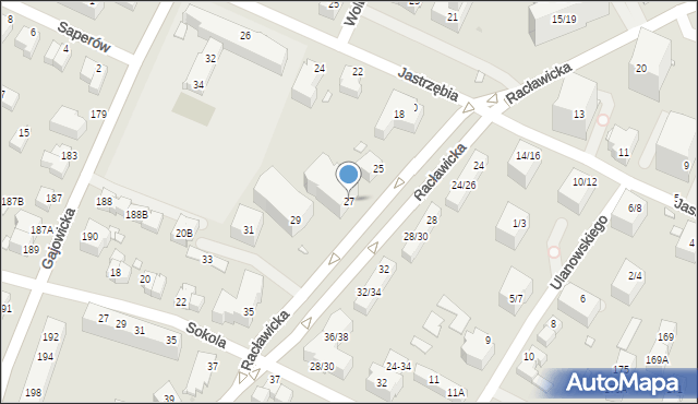 Wrocław, Racławicka, 27, mapa Wrocławia