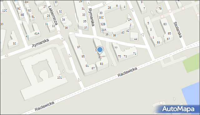 Wrocław, Racławicka, 81, mapa Wrocławia