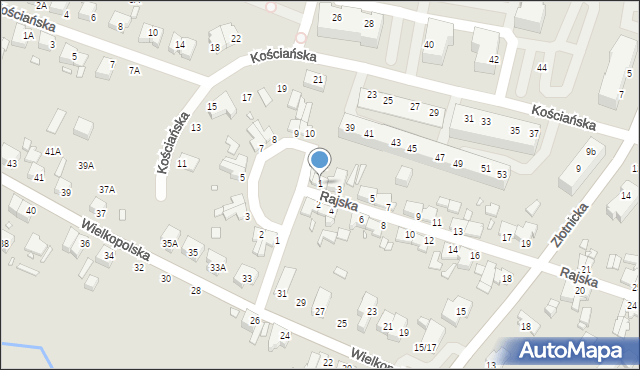Wrocław, Rajska, 1, mapa Wrocławia