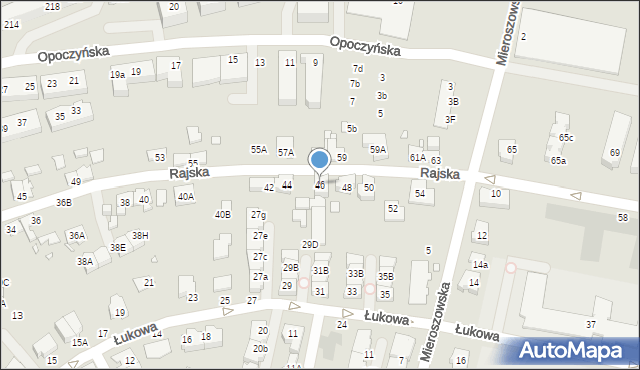 Wrocław, Rajska, 46, mapa Wrocławia