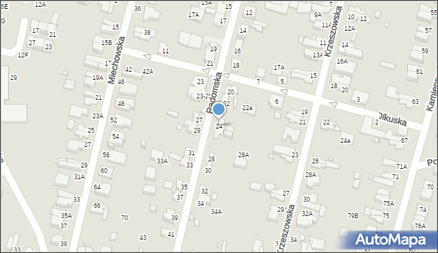 Wrocław, Radomska, 24, mapa Wrocławia