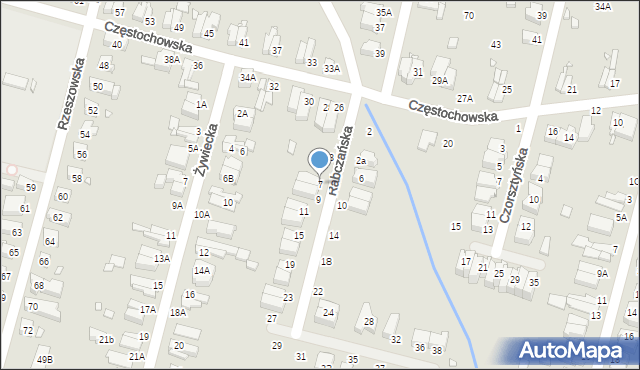 Wrocław, Rabczańska, 7, mapa Wrocławia