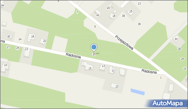 Wycinki Osowskie, Radosna, 10, mapa Wycinki Osowskie