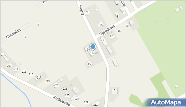 Wysiołek Luborzycki, Radwany, 17, mapa Wysiołek Luborzycki