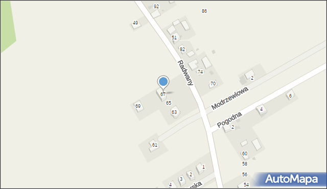 Wysiołek Luborzycki, Radwany, 67, mapa Wysiołek Luborzycki