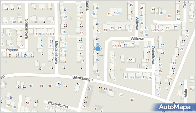 Wyszków, Radosna, 12, mapa Wyszków