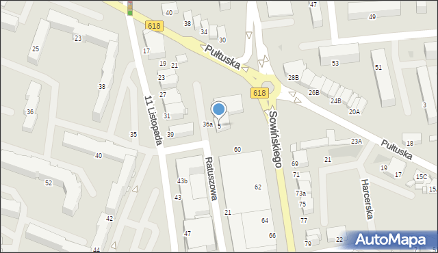 Wyszków, Ratuszowa, 5, mapa Wyszków