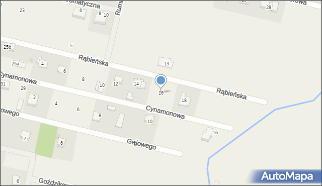 Żabia Wola, Rąbieńska, 16, mapa Żabia Wola