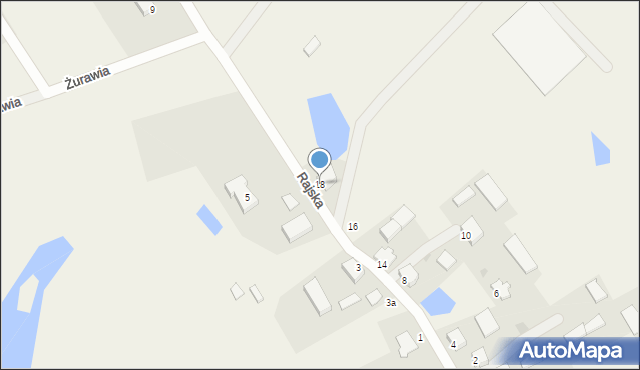 Ząbrsko Górne, Rajska, 18, mapa Ząbrsko Górne