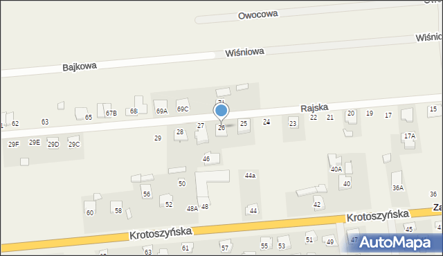 Zacharzew, Rajska, 26, mapa Zacharzew