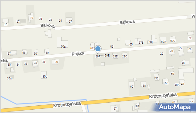 Zacharzew, Rajska, 29F, mapa Zacharzew