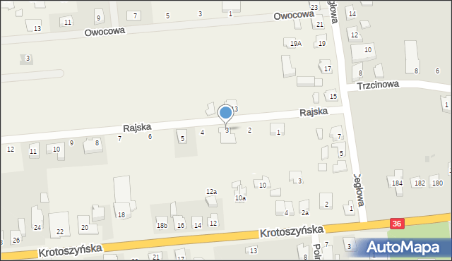 Zacharzew, Rajska, 3, mapa Zacharzew