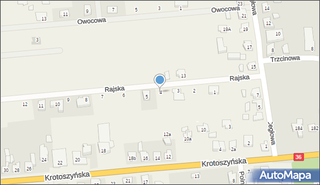 Zacharzew, Rajska, 4, mapa Zacharzew