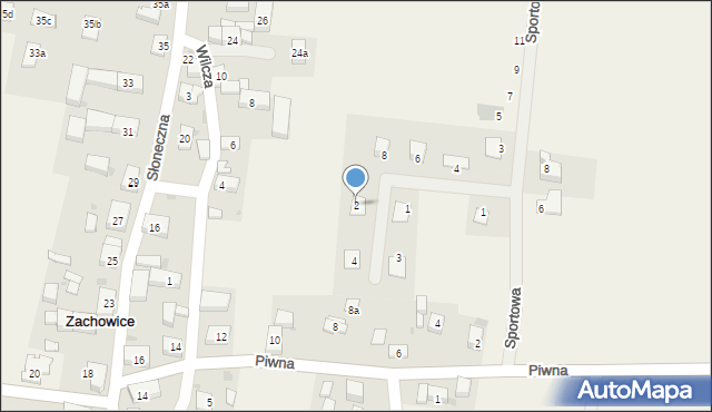 Zachowice, Radosna, 2, mapa Zachowice