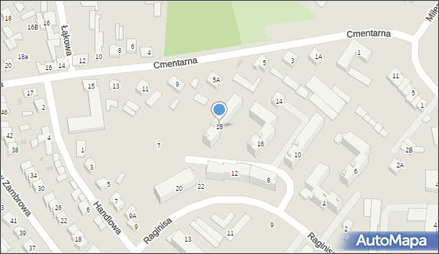 Zambrów, Raginisa Władysława, mjr., 18, mapa Zambrów