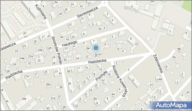 Zamość, Radziecka, 10, mapa Zamościa