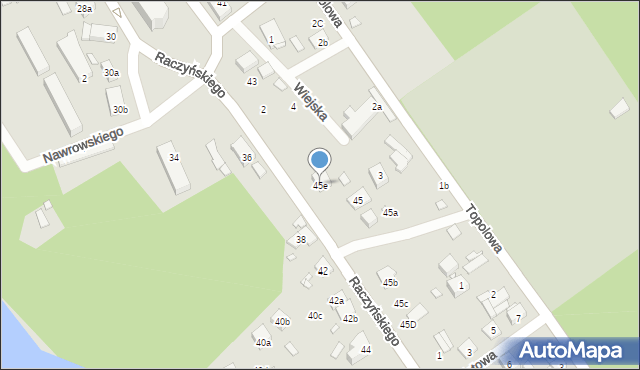 Zaniemyśl, Raczyńskiego, 45e, mapa Zaniemyśl