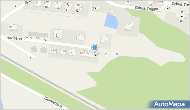 Zaścianki, Radosna, 24, mapa Zaścianki