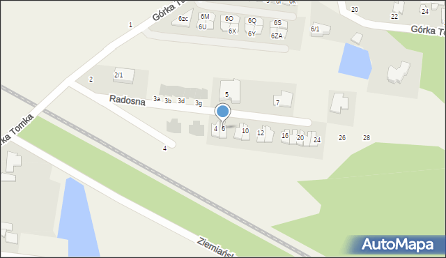 Zaścianki, Radosna, 6, mapa Zaścianki