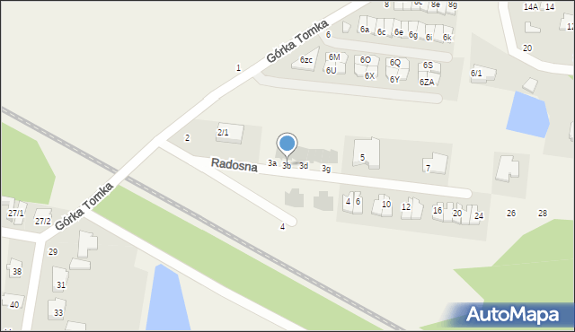 Zaścianki, Radosna, 3b, mapa Zaścianki