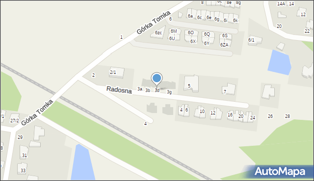 Zaścianki, Radosna, 3d, mapa Zaścianki