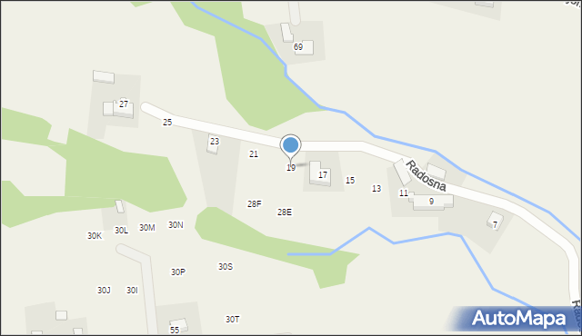 Zawadka, Radosna, 19, mapa Zawadka